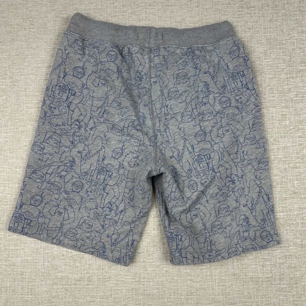 Gap Kids Star Wars Fleece Shorts Gray Character Print XXL 14-16 Boys Gap